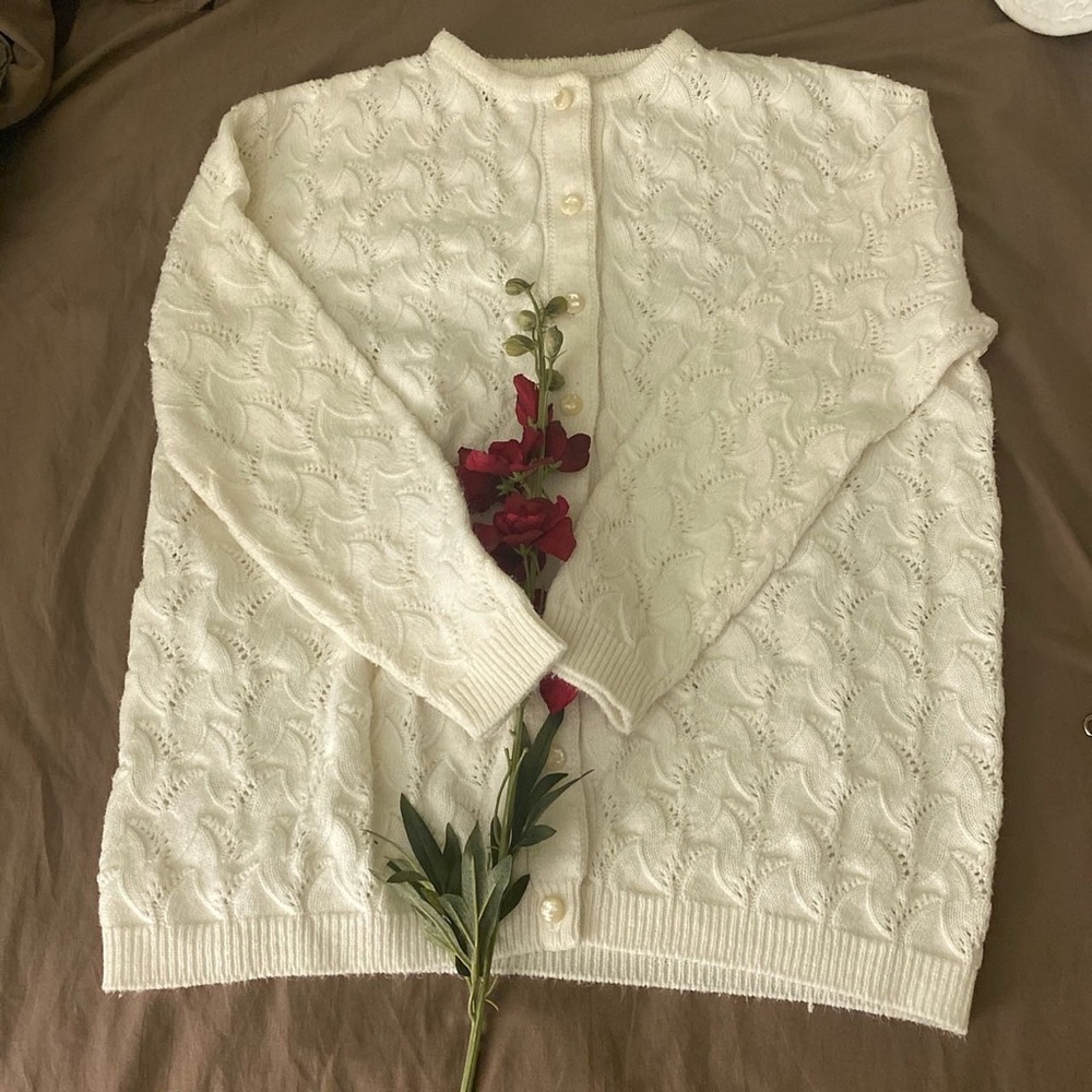 Vintage 1960s Cardigan Cottage Core Coastal Granddaughter Swedish Girl